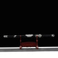 Épée chinoise Jian FENG YIN présentée sur un support en bois rouge avec fond noir. Jian chinois traditionnel avec fourreau noir laqué, garnitures métalliques argentées gravées, poignée travaillée et pommeau décoratif. Vue latérale complète mettant en valeur une épée chinoise droite artisanale destinée à la collection, au Tai Chi, au Wushu et aux arts martiaux chinois.
