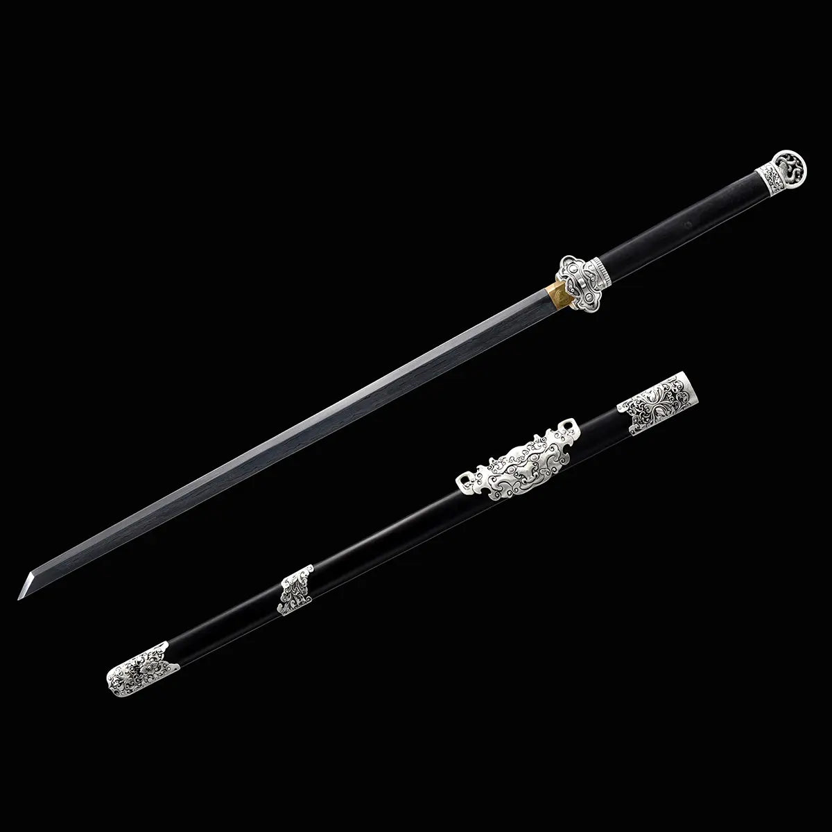 feng-yin-chinese-jian-sword-straight-blade-black-scabbard-engraved-fittings-blade-bushido