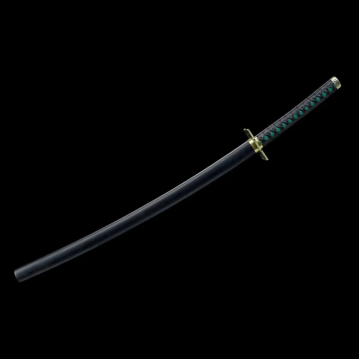 Garde en forme de grille dorée du katana de Tokitou Muichirou, style Demon Slayer.