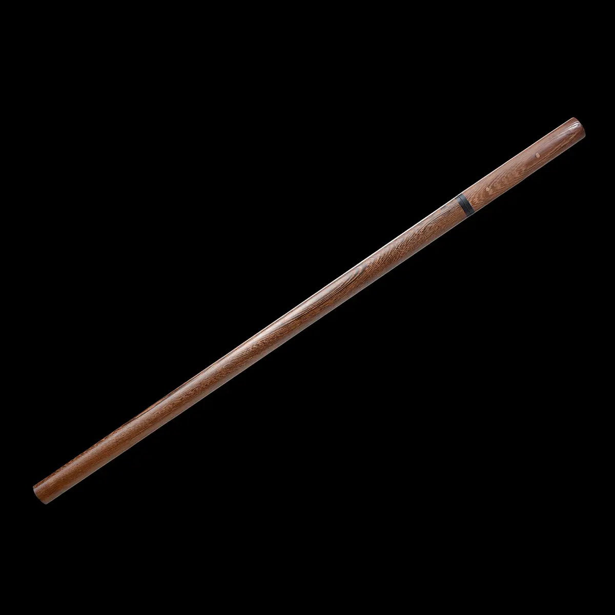 Katana japonais Shirasaya en bois de rose véritable, lame dissimulée dans son fourreau sobre et élégant.