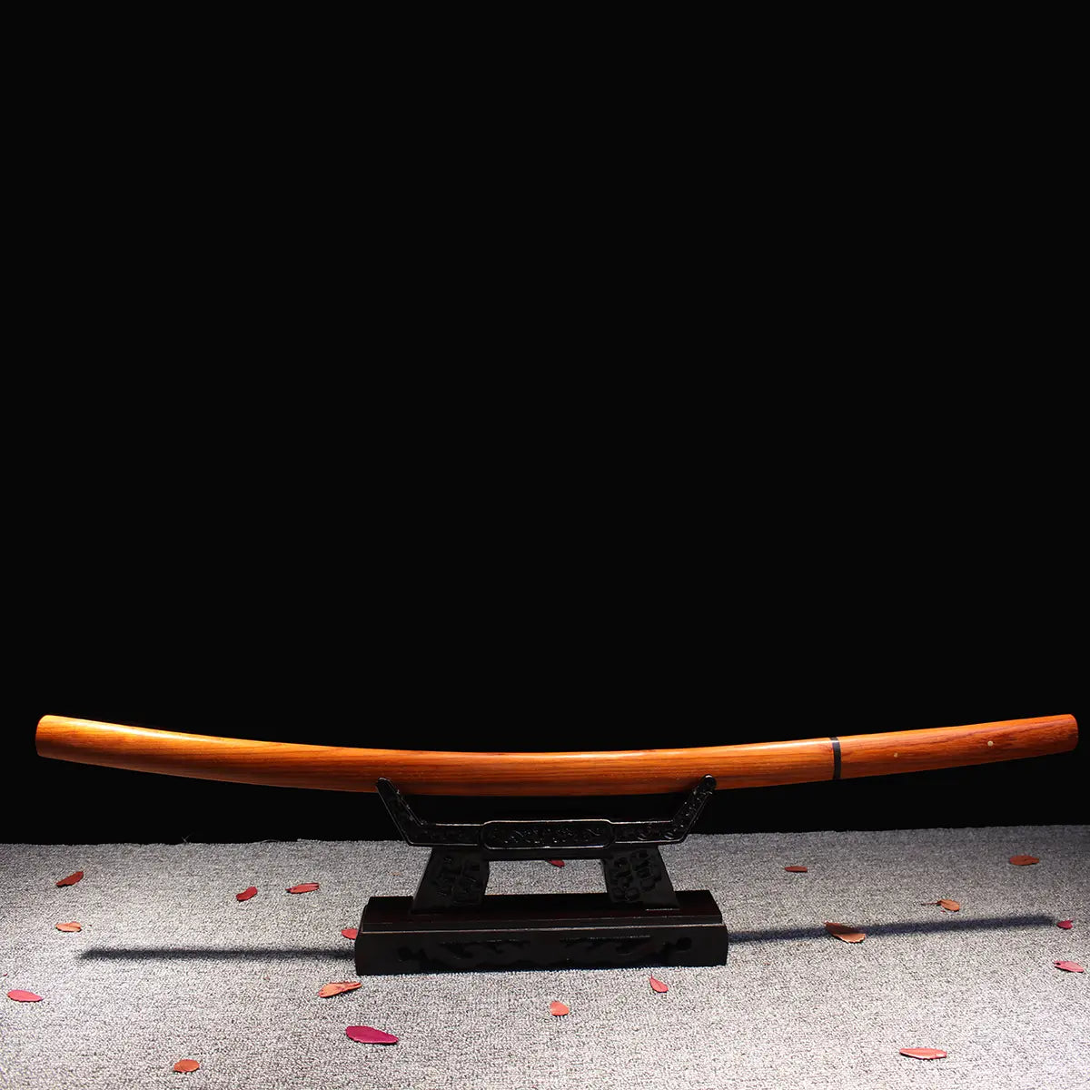 Katana japonais Shirasaya Ghost Dog avec fourreau en bois de rose, lame acier carbone 1045.