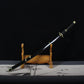 Katana japonais Yubashiri en acier carbone 1045, réplique du sabre de Roronoa Zoro One Piece, finition noire haut de gamme.