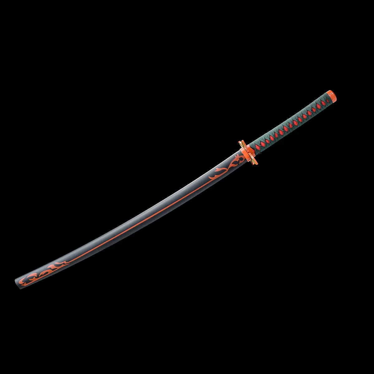 Katana Kochou Kanae Nichirin papillon élégant – réplique Demon Slayer en acier carbone haut de gamme avec finition laquée noire et motifs papillon.