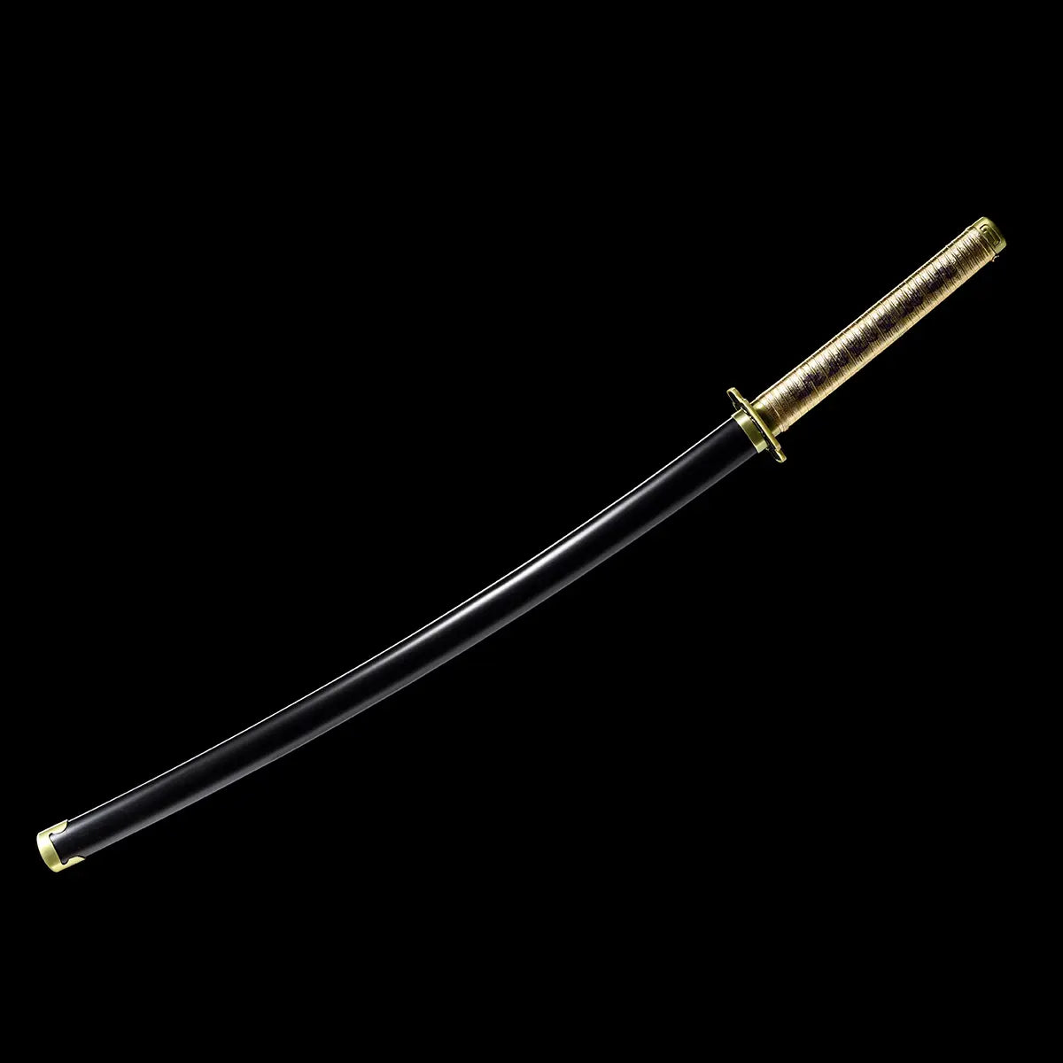 Katana Tsugikuni Yoriichi “Lame Pourpre” avec son fourreau noir laqué, réplique Demon Slayer en acier carbone haut de gamme.