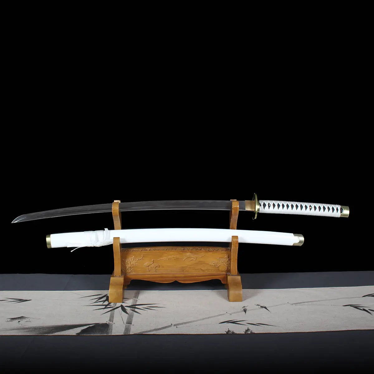 Réplique du katana japonais Wado Ichimonji de Zoro, lame acier 1045 avec hamon visible – Blade Bushido