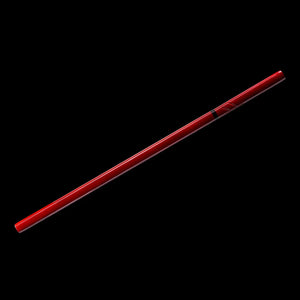 Photo du katana Zatoichi Lame du Vagabond, sabre japonais en acier carbone 1045 dans son fourreau rouge laqué brillant, présenté isolé sur fond noir, réplique authentique Blade Bushido idéale pour collection ou cosplay.