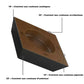 Support angulaire du Kit ZenSharp™ permettant un aiguisage précis des couteaux selon 4 angles différents.
